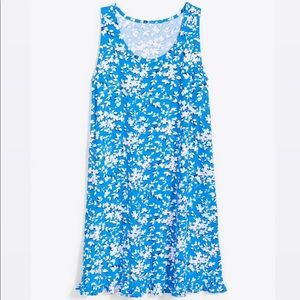 Draper James Ruffle Nightie in Blue Shadow Floral